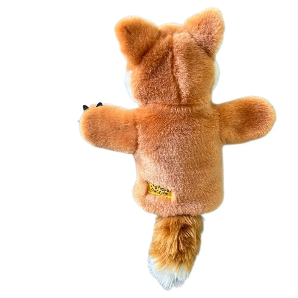 The Puppet Company Plush Fox Hand Puppet Orange and White Large